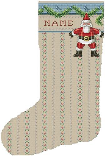 click here to view larger image of Garland Cuff Heirloom Stocking (chart)