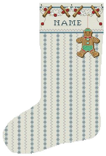 click here to view larger image of Gingerbread Cuff Heirloom Stocking (chart)
