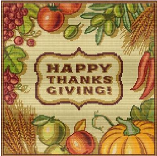 click here to view larger image of Happy Thanksgiving (chart)