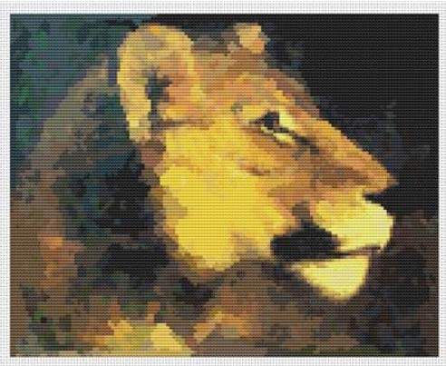 click here to view larger image of Head of a Lioness (Theordore Gericault) (chart)
