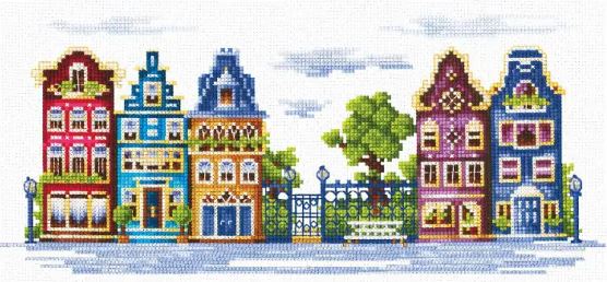 click here to view larger image of Peaceful Street (counted cross stitch kit)