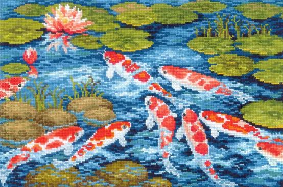 click here to view larger image of Koi Carps (counted cross stitch kit)