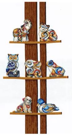 click here to view larger image of Collection of Figurines (counted cross stitch kit)