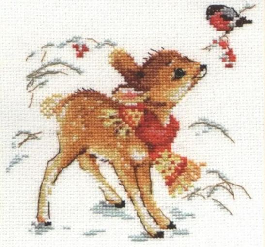 click here to view larger image of Little Deer (counted cross stitch kit)