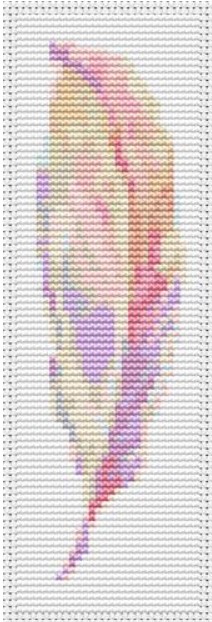 click here to view larger image of Pastel Feather Bookmark (chart)