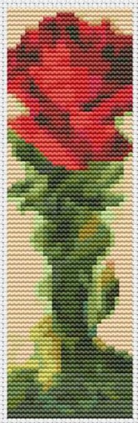 click here to view larger image of Red Rose Bookmark (chart)