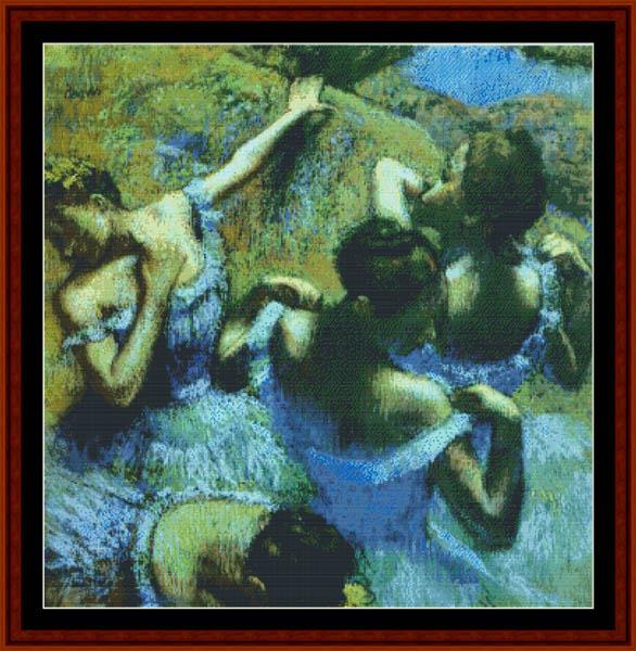 click here to view larger image of Blue Dancers - Edgar Degas (chart)