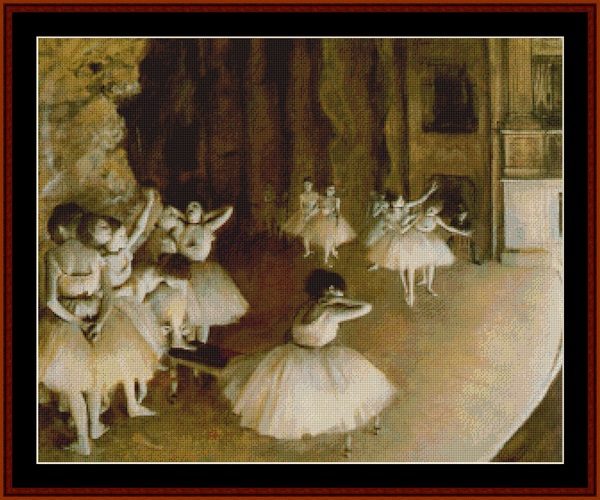click here to view larger image of Ballet Rehearsal on Stage - Edgar Degas (chart)