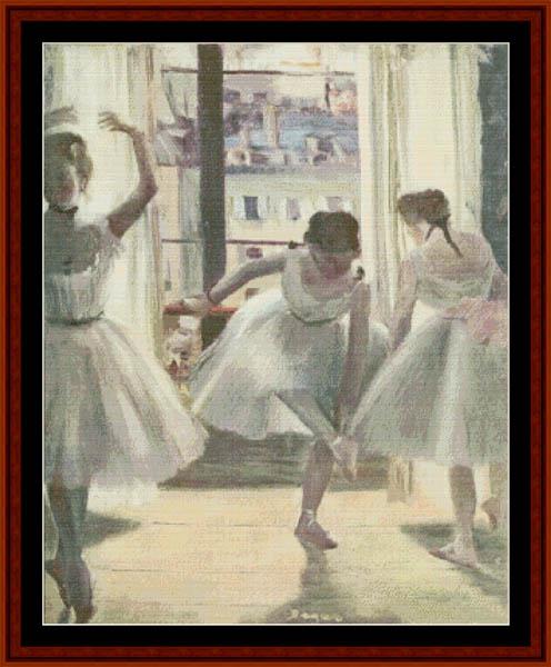 click here to view larger image of Dancers in Exercise Hall - Edgar Degas (chart)