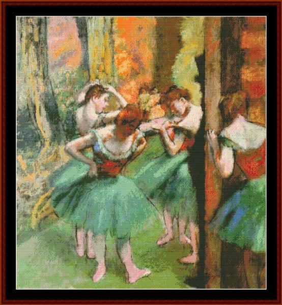 click here to view larger image of Dancers Pink and Green II - Edgar Degas (chart)