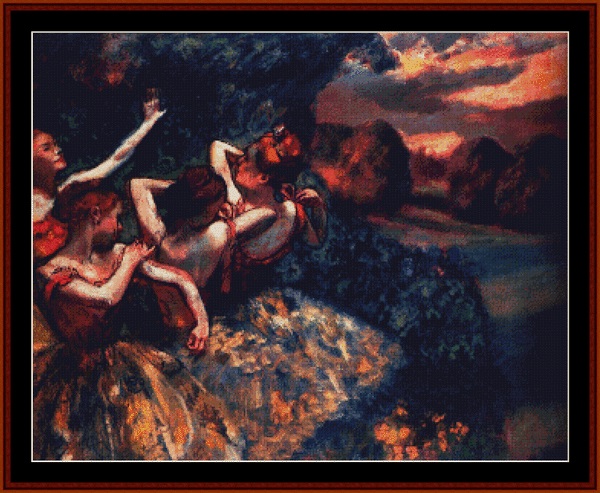 click here to view larger image of Four Dancers - Edgar Degas (chart)