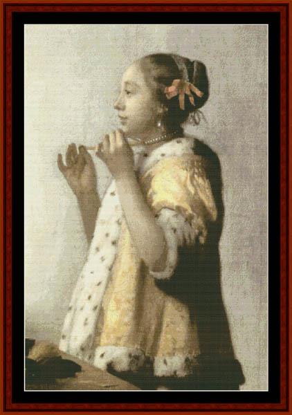 click here to view larger image of Girl with Pearl Necklace - Johannes Vermeer (chart)