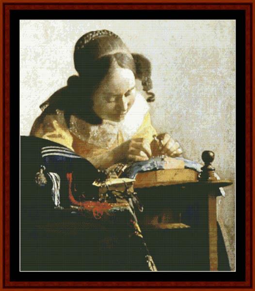 click here to view larger image of Lacemaker, The - Johannes Vermeer (chart)