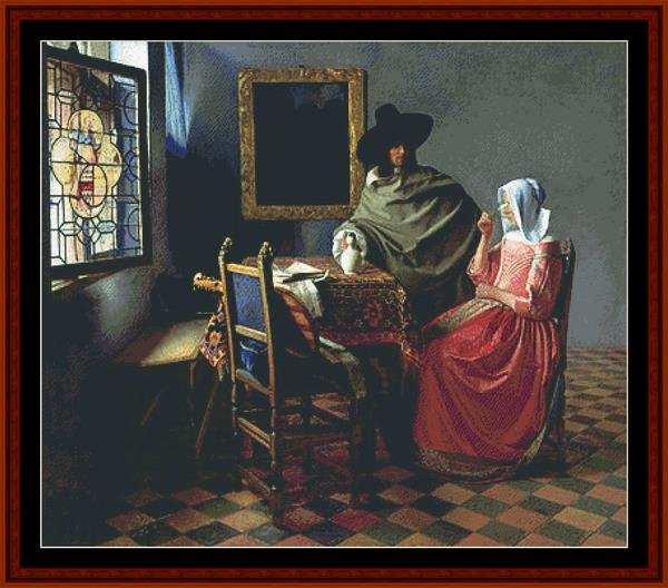 click here to view larger image of Glass of Wine, The - Johannes Vermeer (chart)