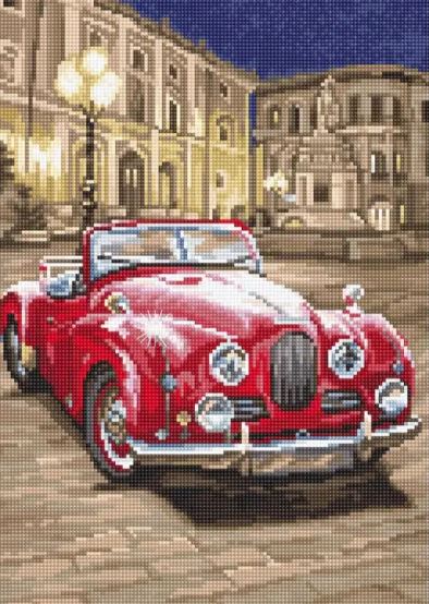 click here to view larger image of Red Sports Car (counted cross stitch kit)