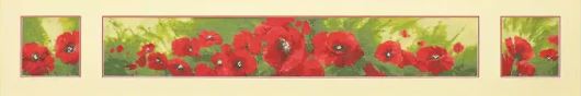 click here to view larger image of Panel - Red Poppies (counted cross stitch kit)