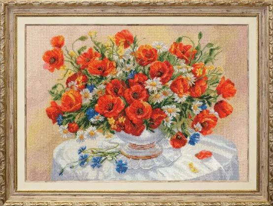 click here to view larger image of Bouquet of Wild Flowers (counted cross stitch kit)