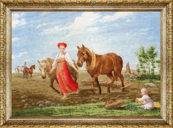 click here to view larger image of In the Ploughed Field Spring 1820 (counted cross stitch kit)