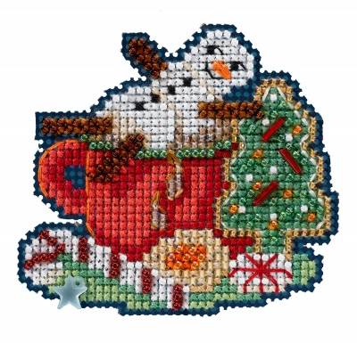 click here to view larger image of Marshmallow Snowman (2022) (counted cross stitch kit)