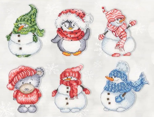 click here to view larger image of Winter Toys - SJK034 (counted cross stitch kit)