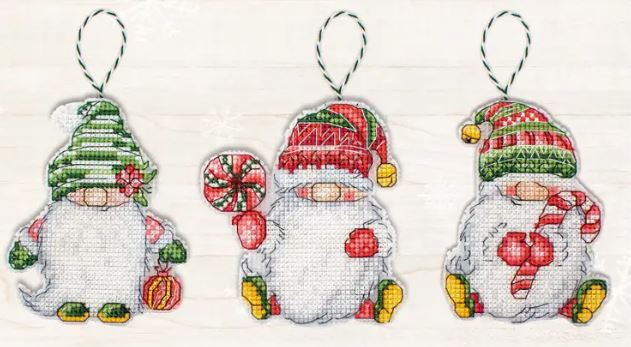 click here to view larger image of Christmas Gnomes  (counted cross stitch kit)