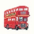 click here to view larger image of London Bus (counted cross stitch kit)