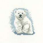 click here to view larger image of Polar Bear Cub - Little Friends by Valerie Pfeiffer (counted cross stitch kit)