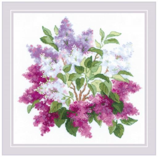 click here to view larger image of Lilac Blossoms (counted cross stitch kit)