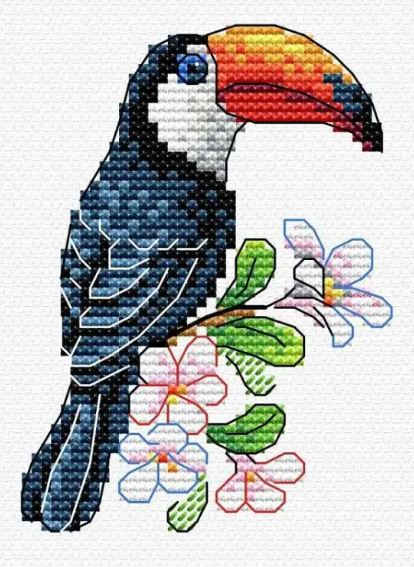 click here to view larger image of Tropical Inhabitant (counted cross stitch kit)