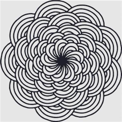 click here to view larger image of Black and White Mandala I (chart)