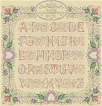 click here to view larger image of A to Z Wedding Sampler (chart)