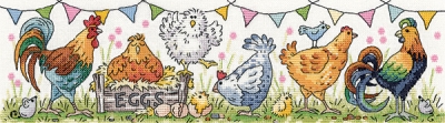 click here to view larger image of Chicken Run (counted cross stitch kit)