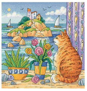 click here to view larger image of Island View (counted cross stitch kit)