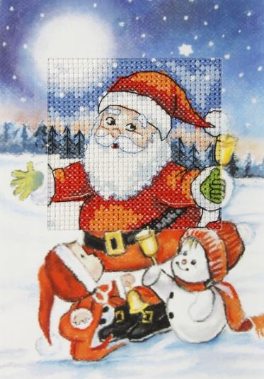 click here to view larger image of Card - Santa Claus (counted cross stitch kit)