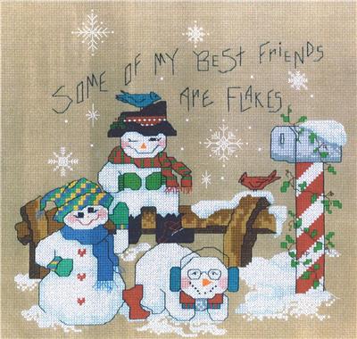click here to view larger image of Friends are Flakes - Marilyn Boley (chart)
