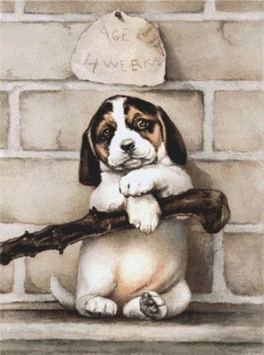click here to view larger image of Vintage Beagle Puppy (chart)