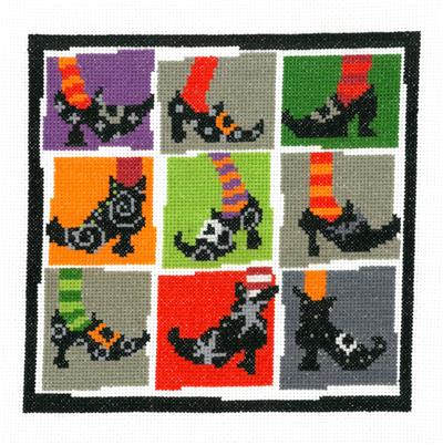 click here to view larger image of Halloween Shoes (counted cross stitch kit)