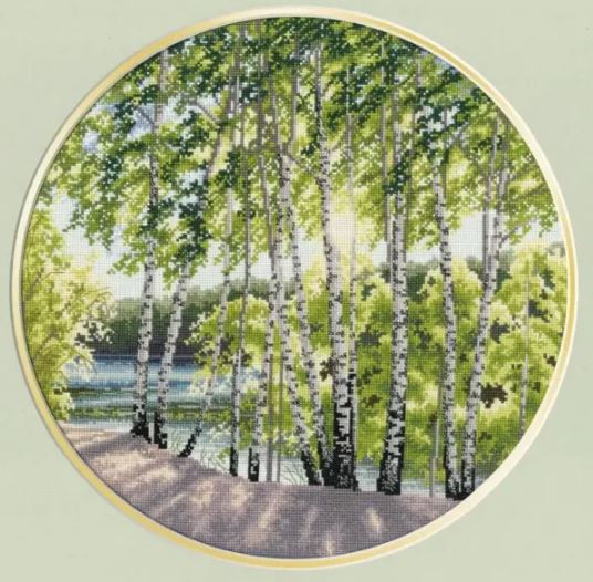click here to view larger image of Birches by the River (counted cross stitch kit)