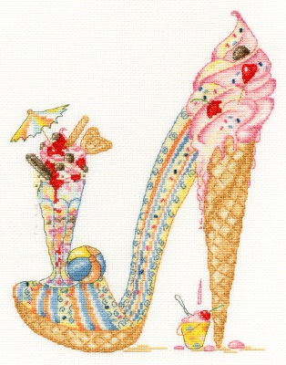 click here to view larger image of Lazy Sundae (counted cross stitch kit)