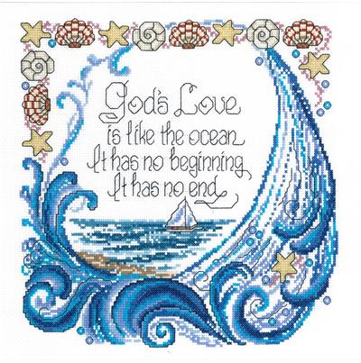 click here to view larger image of God's Love (counted cross stitch kit)