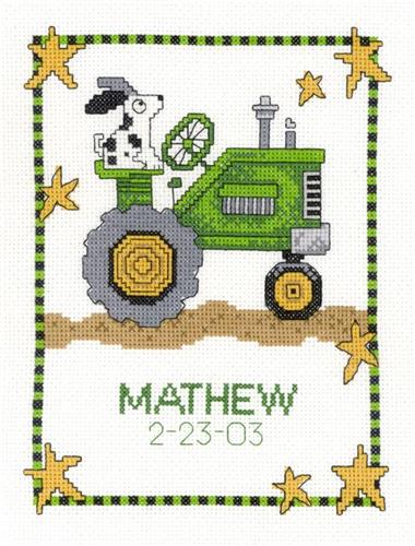 click here to view larger image of Tractor Birth (counted cross stitch kit)