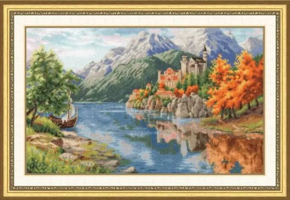 click here to view larger image of Castle by the River (counted cross stitch kit)