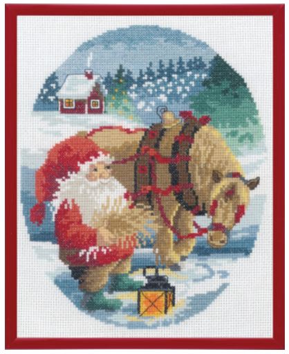 click here to view larger image of Elf and Horse (counted cross stitch kit)