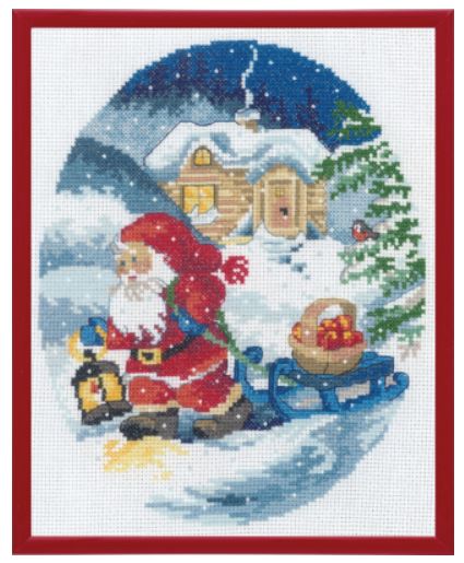 click here to view larger image of Elf Sledge (counted cross stitch kit)