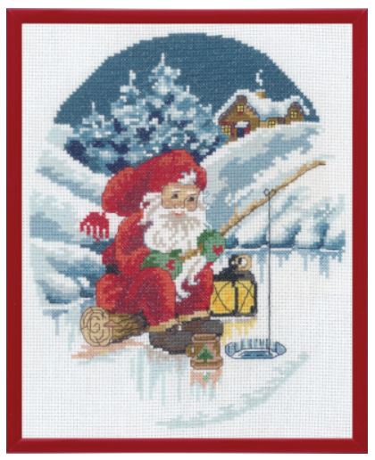 click here to view larger image of Fishing Elf (counted cross stitch kit)
