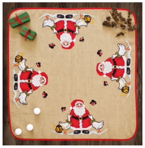 click here to view larger image of Santa Claus Rug (embroidery kit)