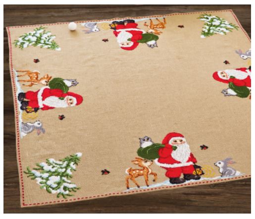 click here to view larger image of Santa Claus Owl Rug (embroidery kit)