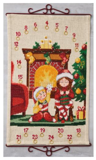 click here to view larger image of Children Bellpull - Advent Calendar (counted cross stitch kit)