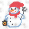 click here to view larger image of Snowman with Lantern (counted cross stitch kit)