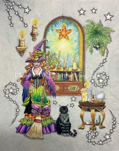 Witch Upon A Star - Delights Fantasy Art - click here for more details about chart